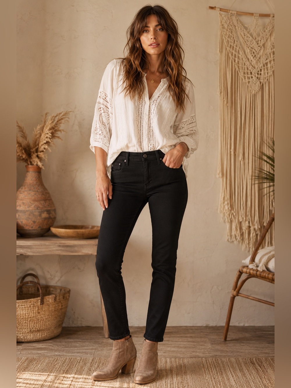 AG Adriano Goldschmied Prima Mid-Rise Cigarette Ankle Jeans – Black